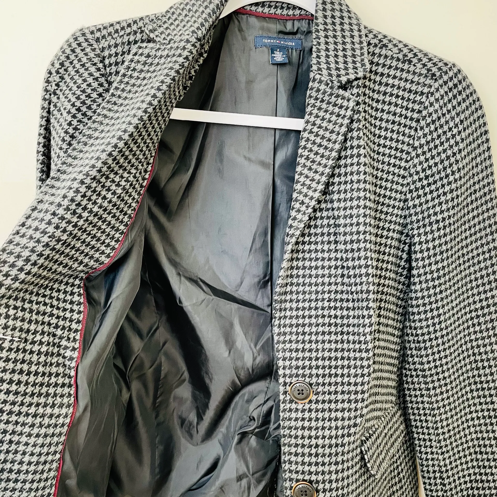 Wool Houndstooth Blazer - Image 10