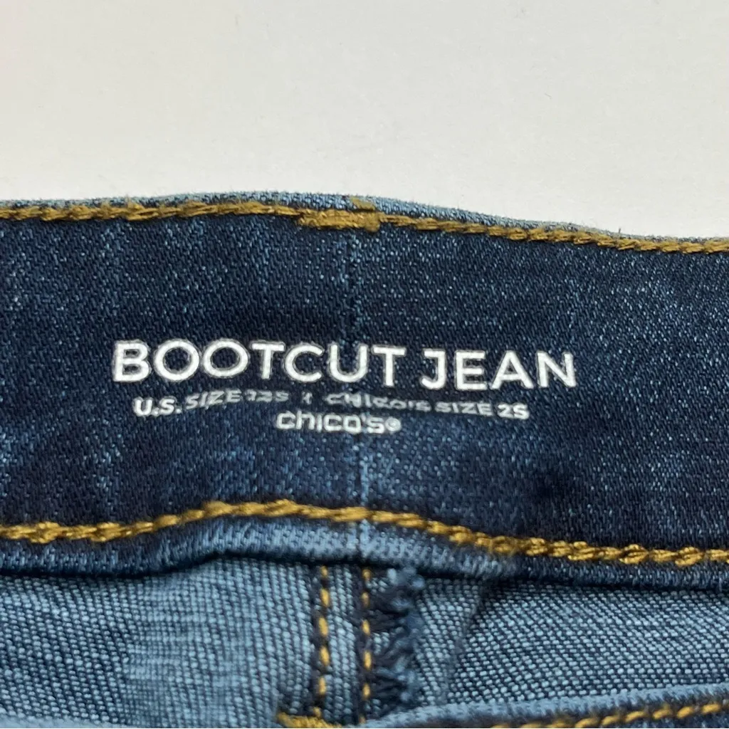 Chico’s Bootcut Blue Denim Jean Womens Chico’s Size 2S US‎ Size 12S 12 Short 32 - Image 2