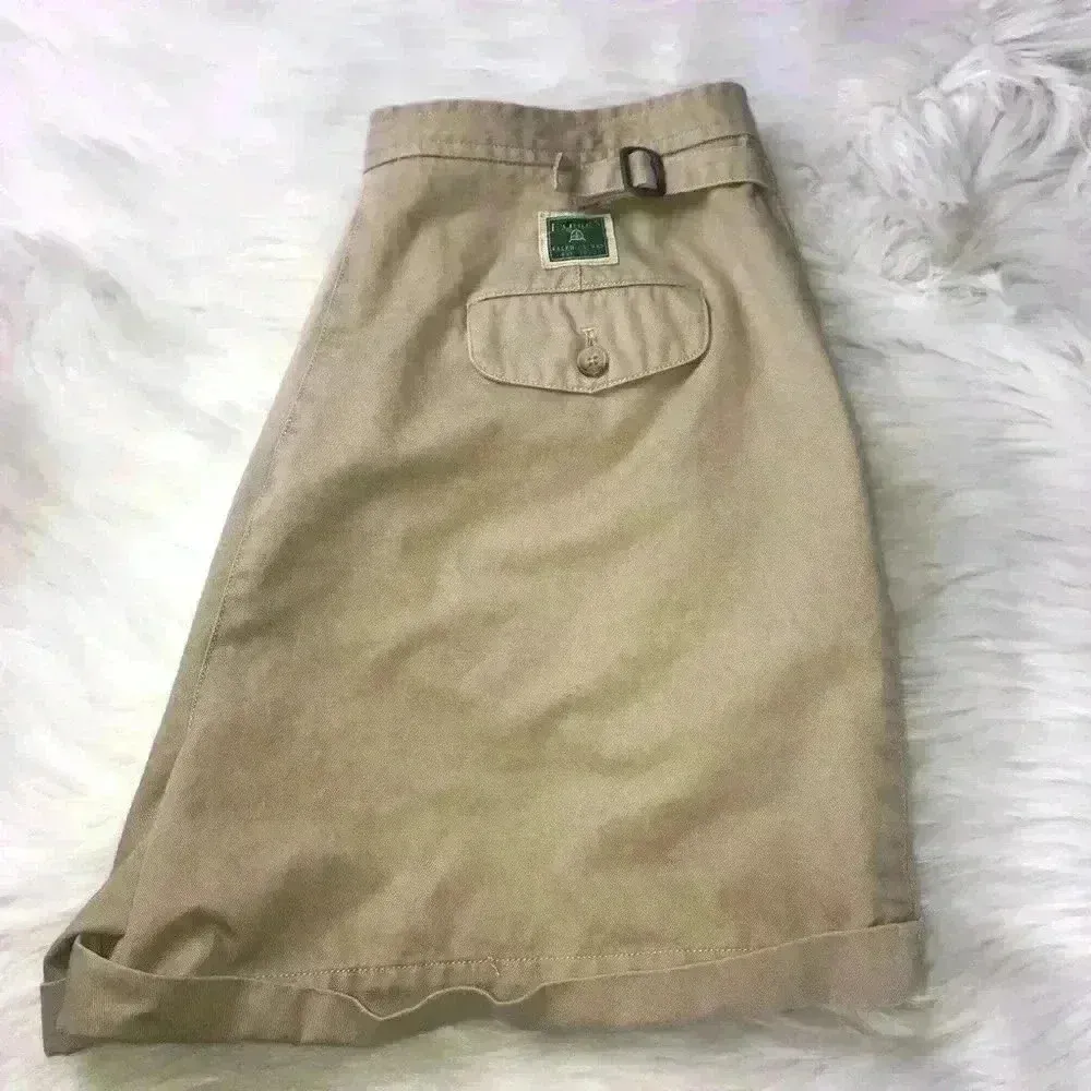 Lauren Ralph Lauren Vintage High Waisted Khaki Shorts‎ Sz 14 - Image 3