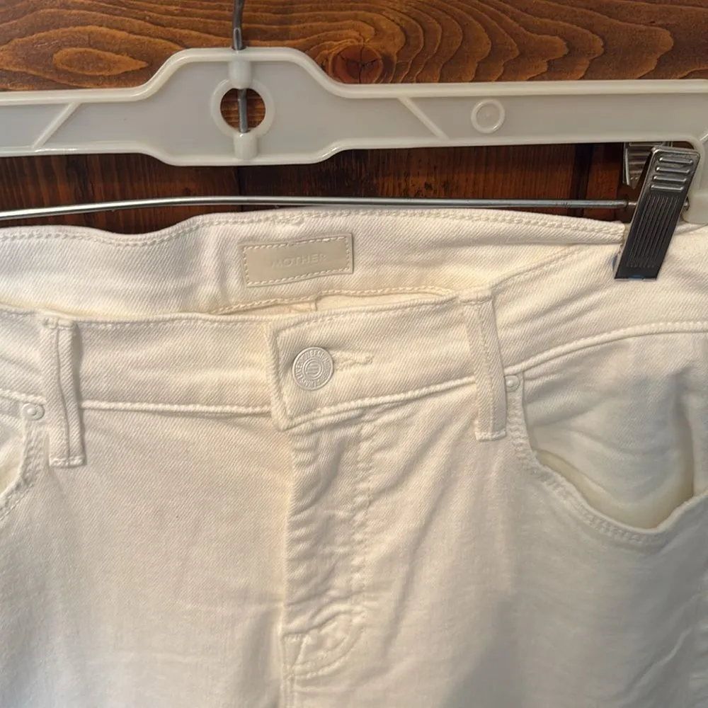 Mother The Down Low Weekend Skimp in Fairest Of Them All, Size 31 White - Image 4