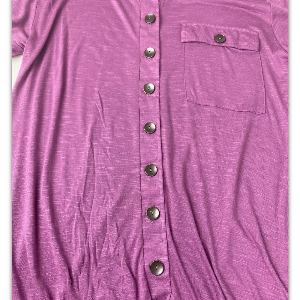 Kensie Girl Vintage Plum Snapshot Purple Tunic NWT Size S MSRP $49 - Image 4