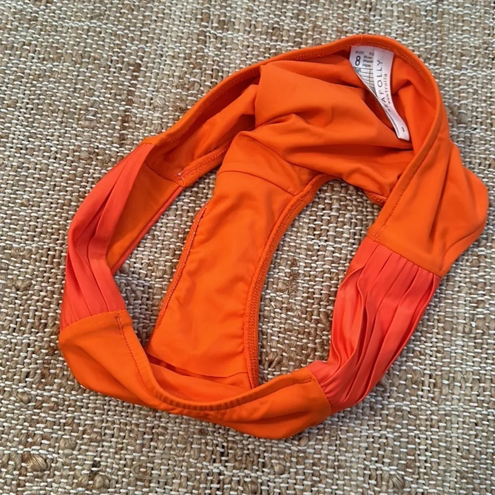 Seafolly Solid Pleated Hipster Bikini Bottom Size US 4 - Image 6