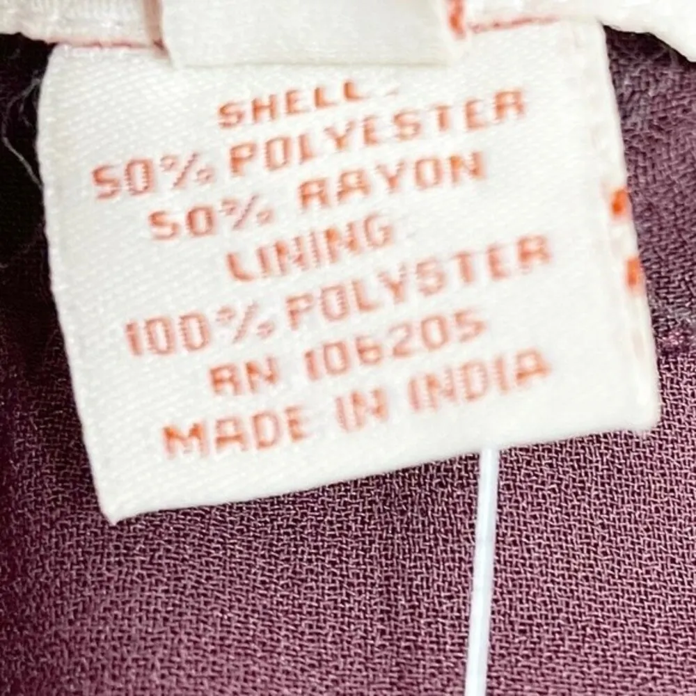 Sundance Embroidered Sequined Long Sleeve Boho Wine Tunic Size Medium NEW NWOT Purple - Image 9