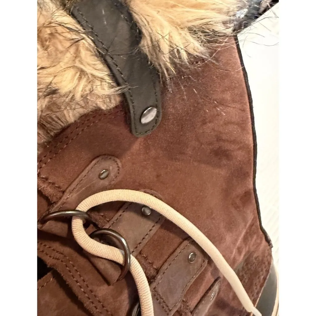 Sorel Boots Women's 7 Joan Of Arctic Faux Fur Lined‎ Waterproof Leather Winter - Image 9