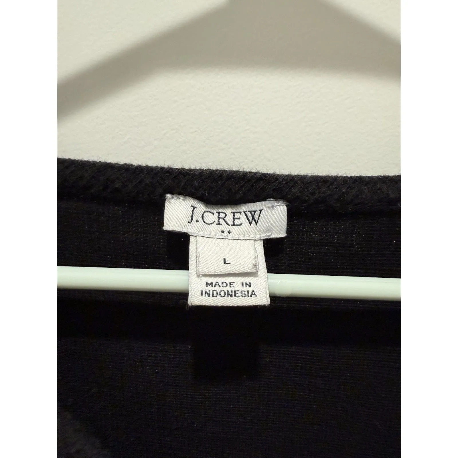 J. Crew Women's Short Sleeve Black V - Image 2