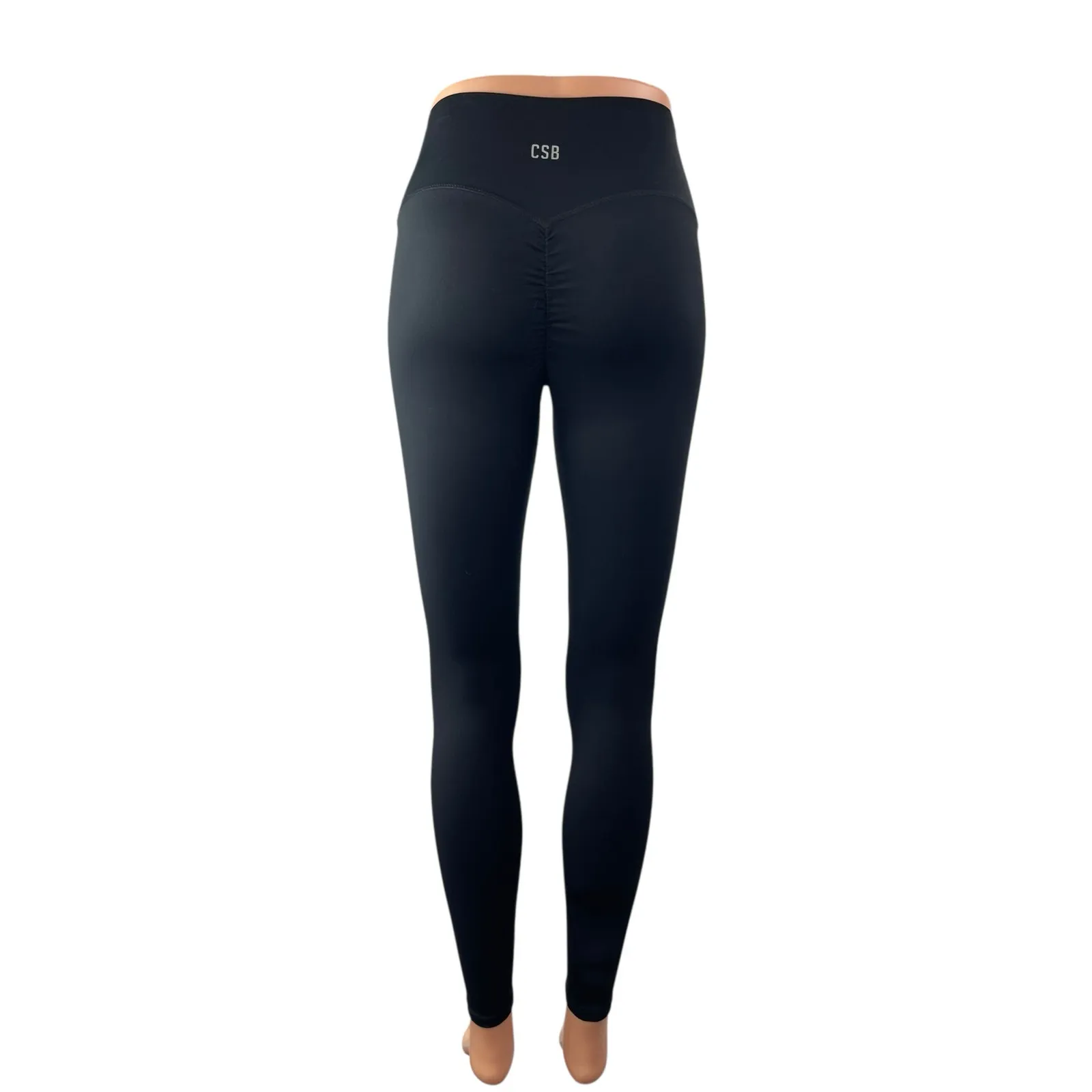 CSB x IM Women's Black Cinch Yoga Workout Running Athletic Leggings Pants Size S - Image 5