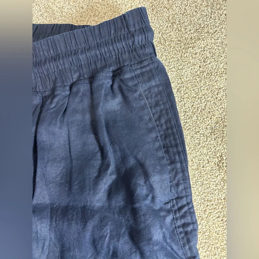 Quince 100% European Linen Wide Leg Pants elastic waist travel medium - Image 11