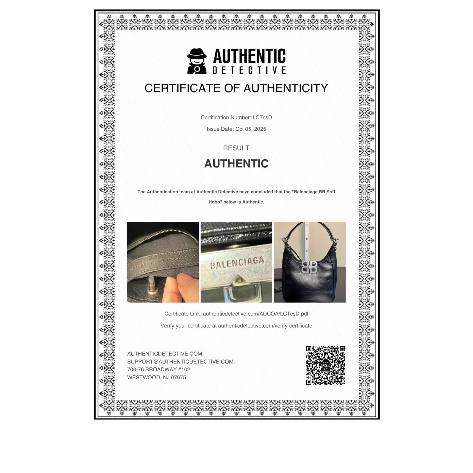 Balenciaga NWT BB Soft Hobo Bag in Black - Image 13