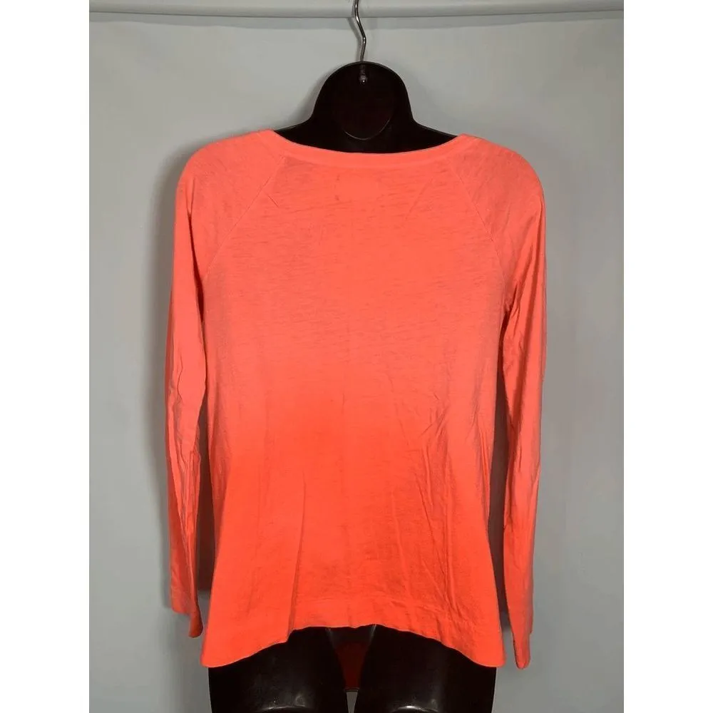 Hollister Neon Orange Ombre Long Sleeve T Shirt - Image 8