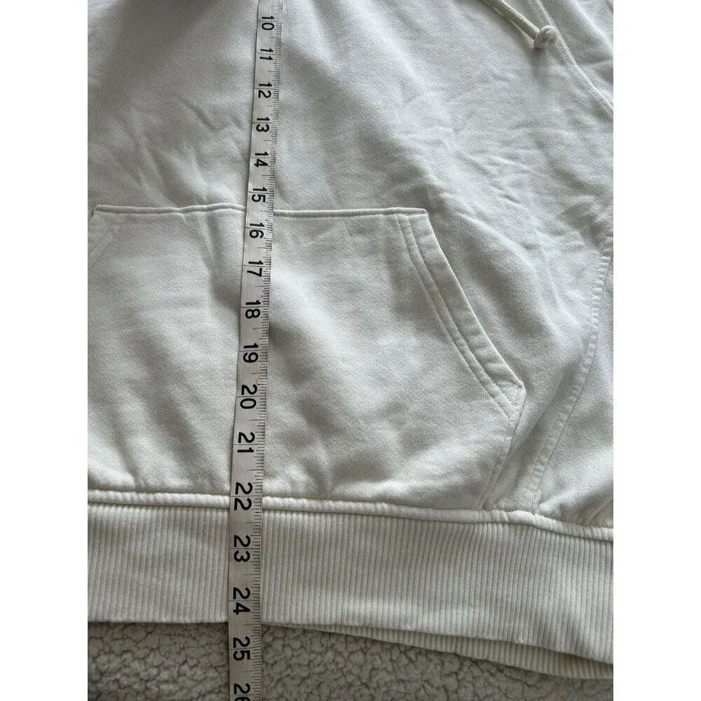 Madewell Raglan Sleeve 365 Terry Ootoya Hoodie Sweatshirt Ivory Womens Sz S - Image 9