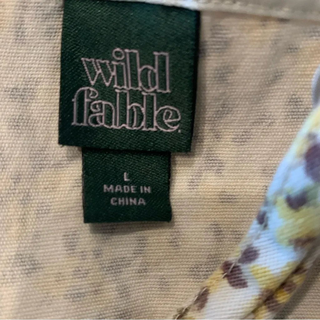 • Wild Fable yellow floral print mini dress large - Image 4