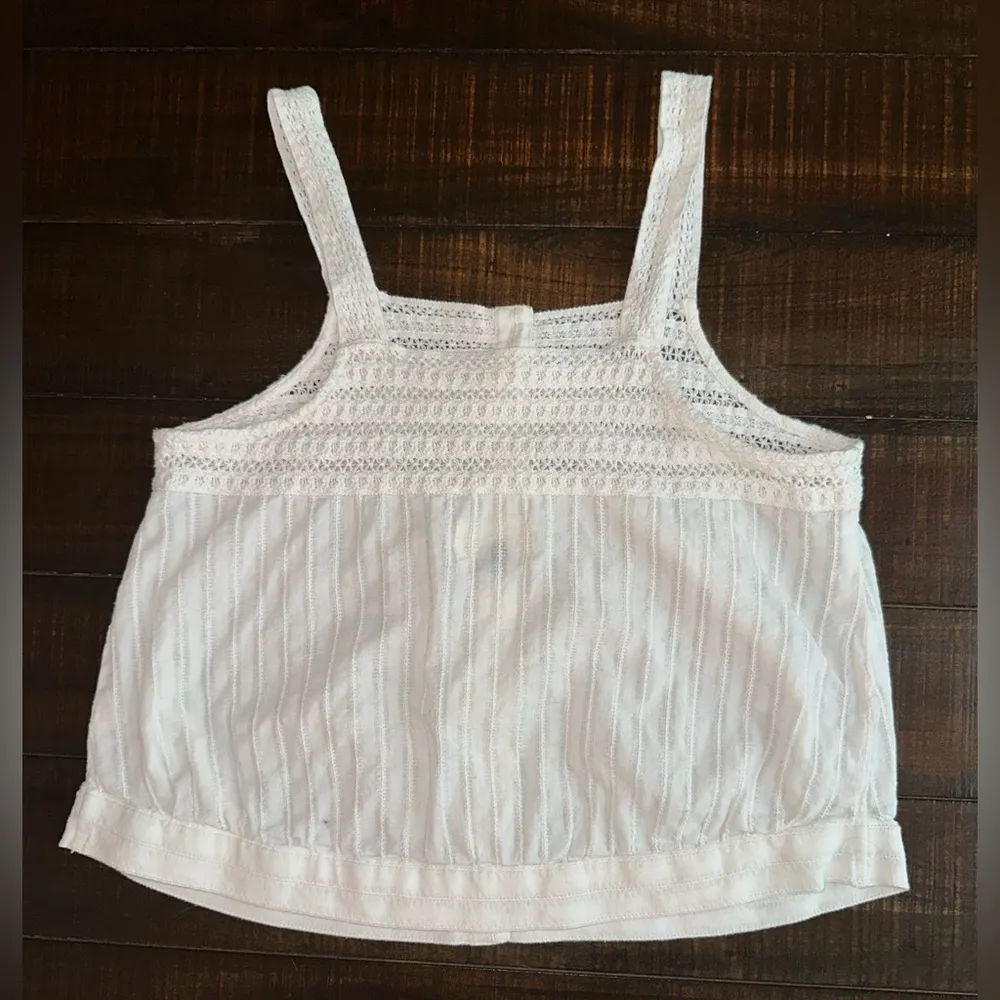 Universal Thread White crochet-Trimmed 100% Cotton Tank Top - Image 2