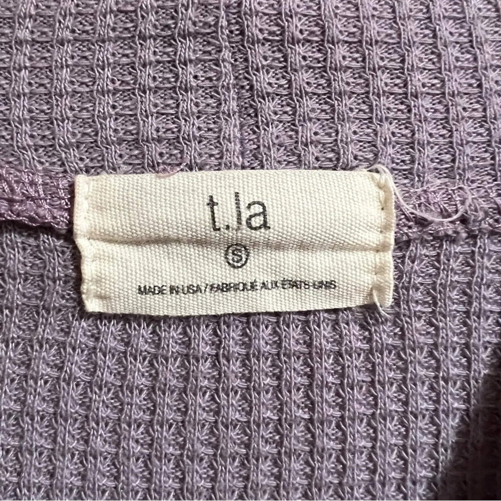 T.la | Anthropologie Sloane purple lavender mock neckline thermal tunic shirt S - Image 8