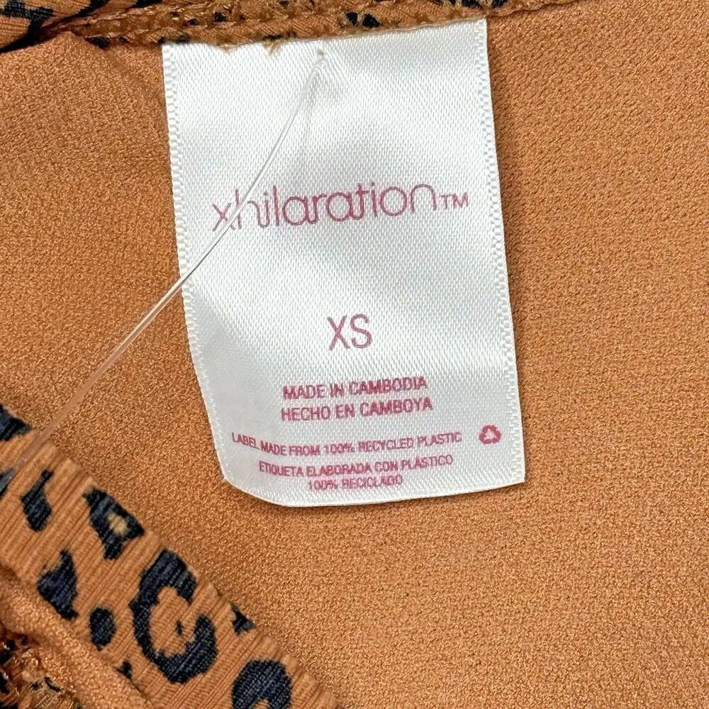 Xhilaration Juniors Ribbed Brown Black Leopard Print Bikini Top XS (00) New! - Image 8