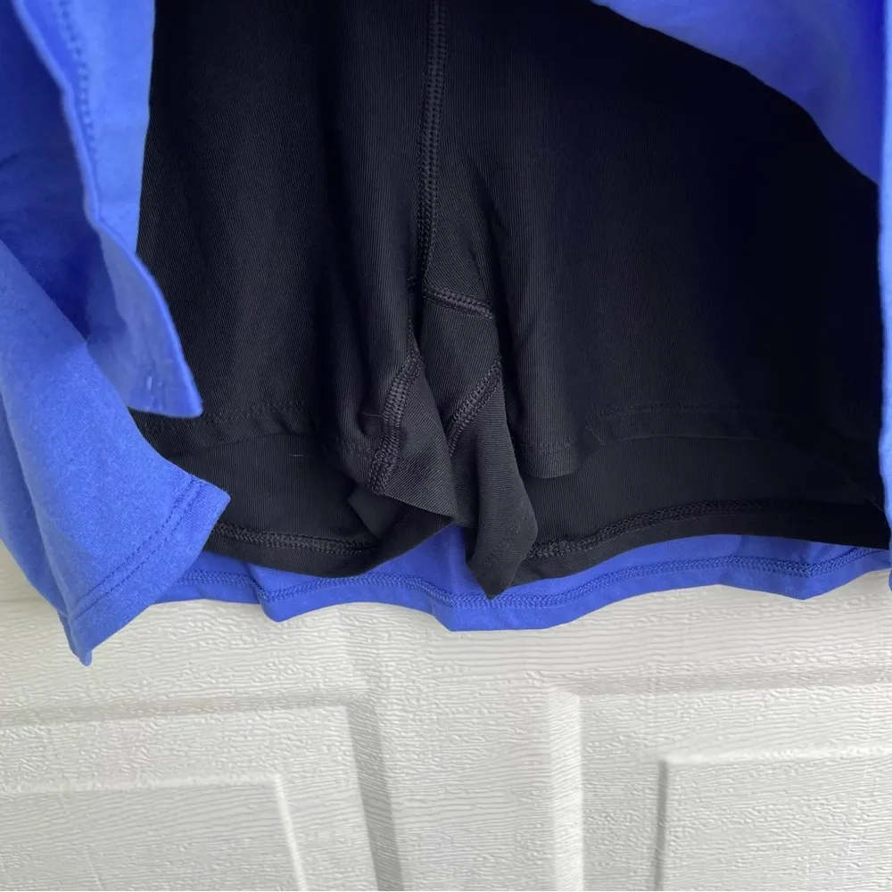 Nike Womens Skort Blue Black Tennis Athletic Gym Dri Fit Large - Image 7