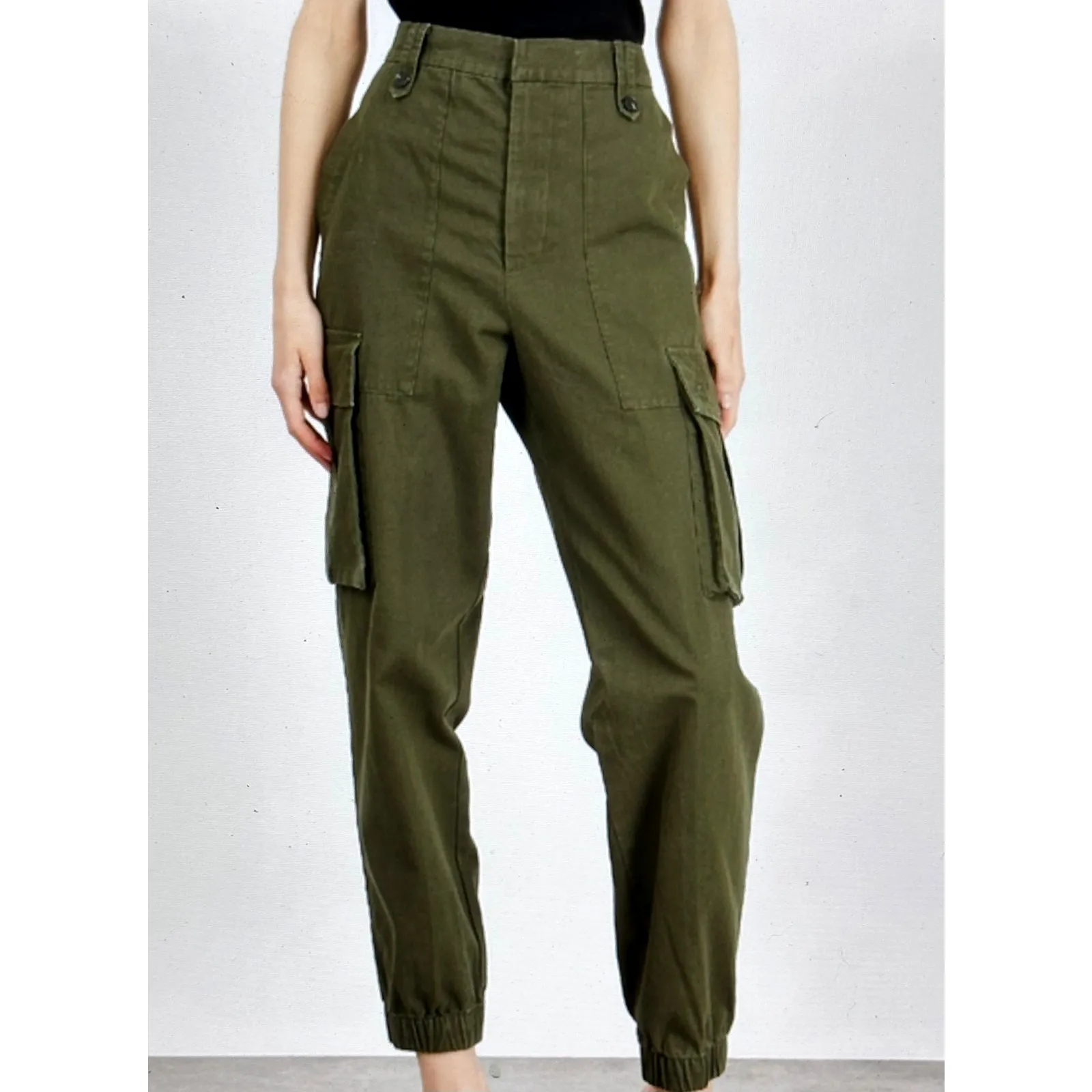 Zadig & Voltaire Pilote Cargo Pants Army Green 38 - Image 2