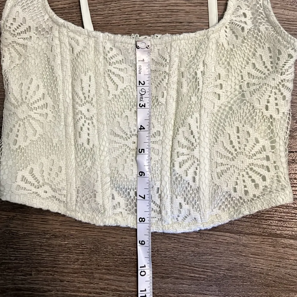 American Eagle Light Mint Green Sleeveless Corset Crop w/adjustable straps XS - Image 10