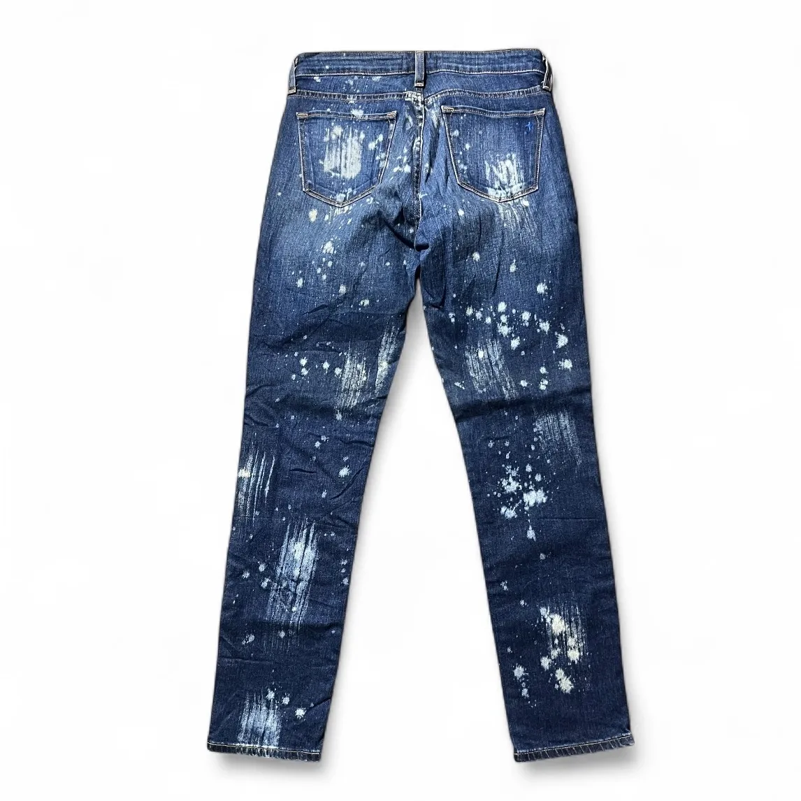 Big Star Nova Denim Hydra Bleach Splatter Jeans SZ 27 Dark Wash Skinny Cigarette - Image 2