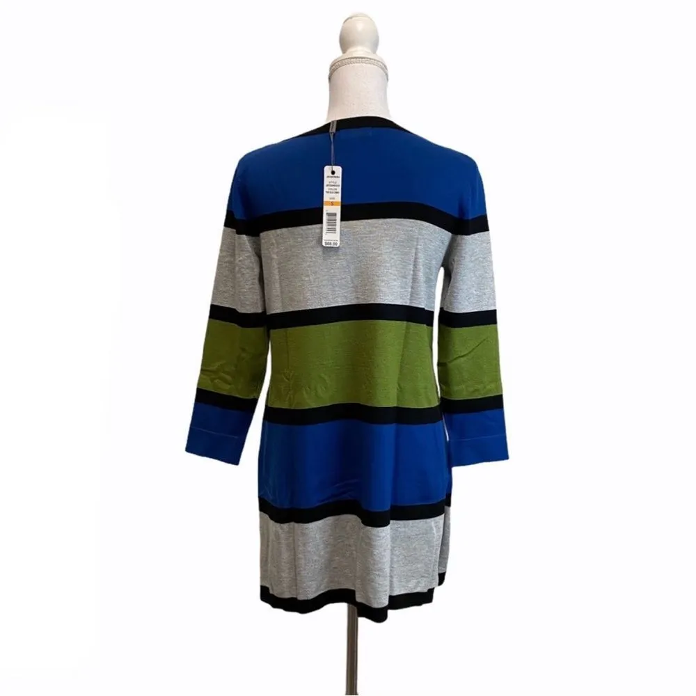 Joseph A Stripe Multicolor Small Top Blouse - Image 4