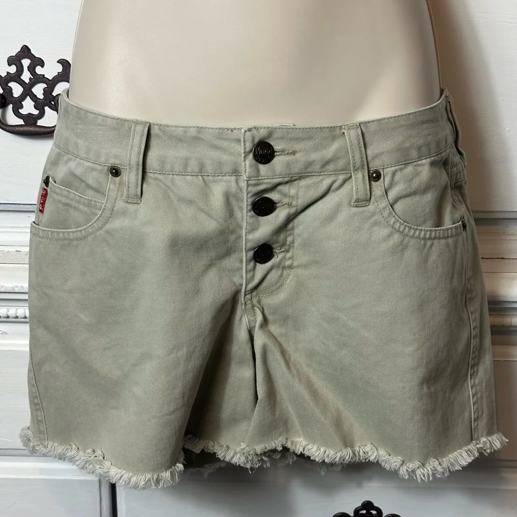 Mudd Y2K ‎ Khaki Button Fly Shorts - Image 3