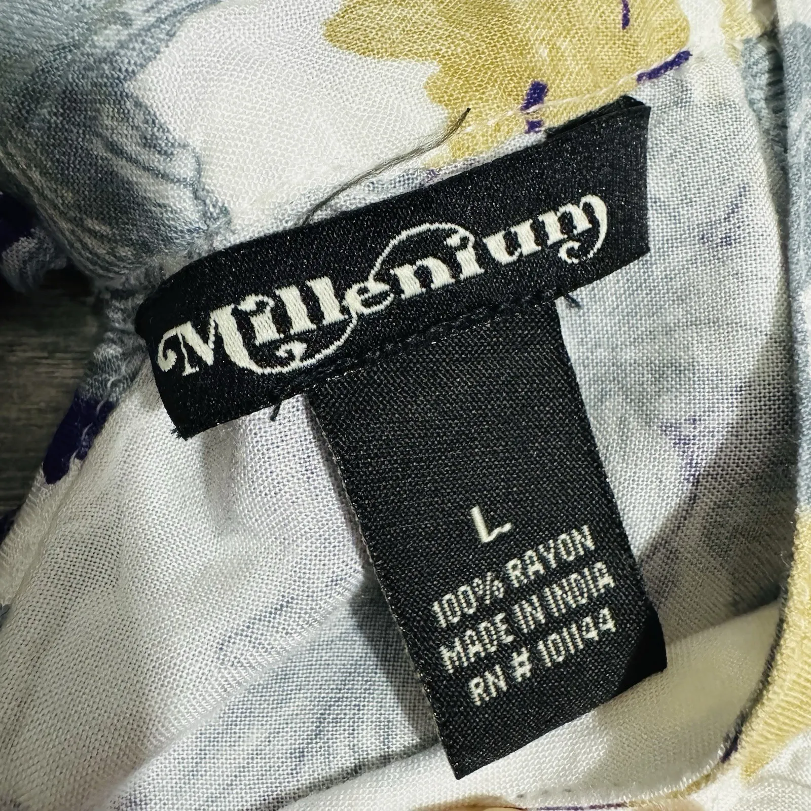 Vintage Millenium Women Halter Mini Sleeveless Sundress Purple Floral Back Tie L Size L - Image 10