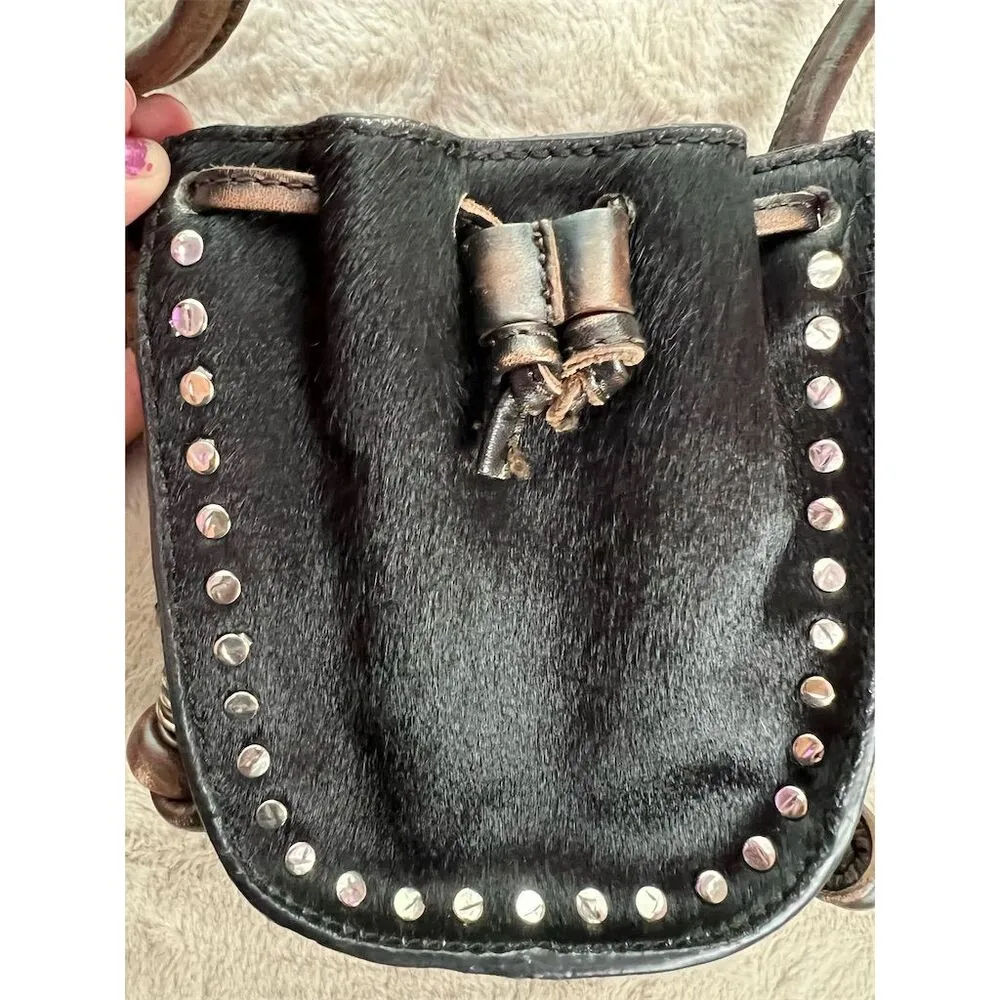 Freebird by Steven Stella Mini Crossbody Bag Black/Brown Studded Detaili… Black - Image 11