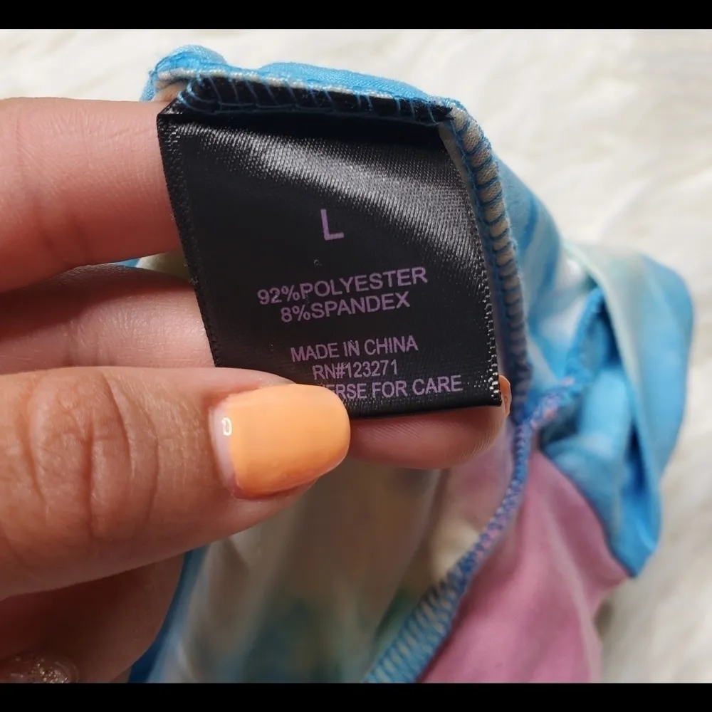 Faded Rose Tie Dye Top Pink Size L - Image 4