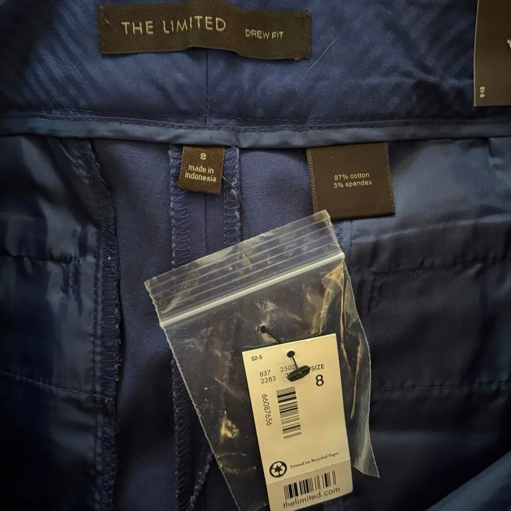 NEW The Limited Size 8 Drew Fit Bermuda Shorts Blue 10” Inseam Modest Mid Rise - Image 3