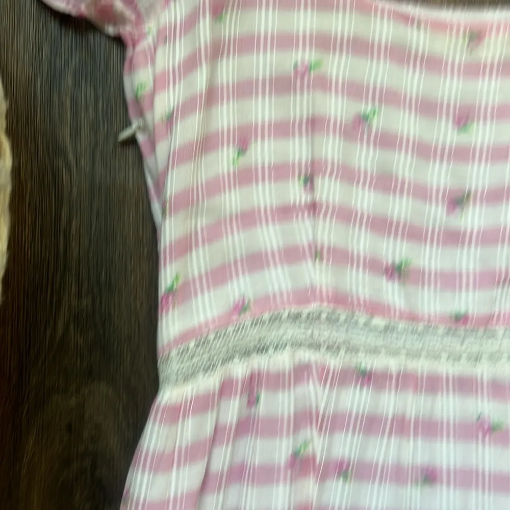 LOVESHACKFANCY STRIPPED PINK MAXI DRESS - Image 6