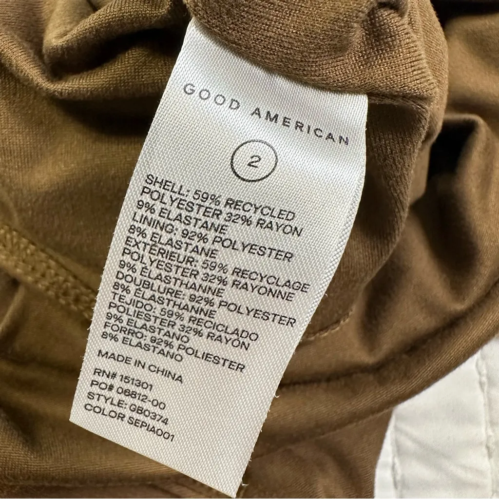 Good American Modern Scuba Brown Light Mocha Bodysuit - Image 13