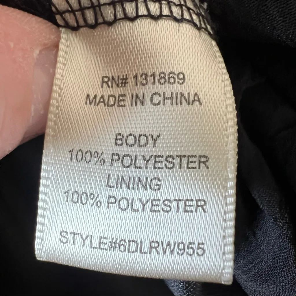 Thirty/Thirty LA Black Babydoll Mini Dress Sz Medium Peasant Smocked Milkmaid - Image 7