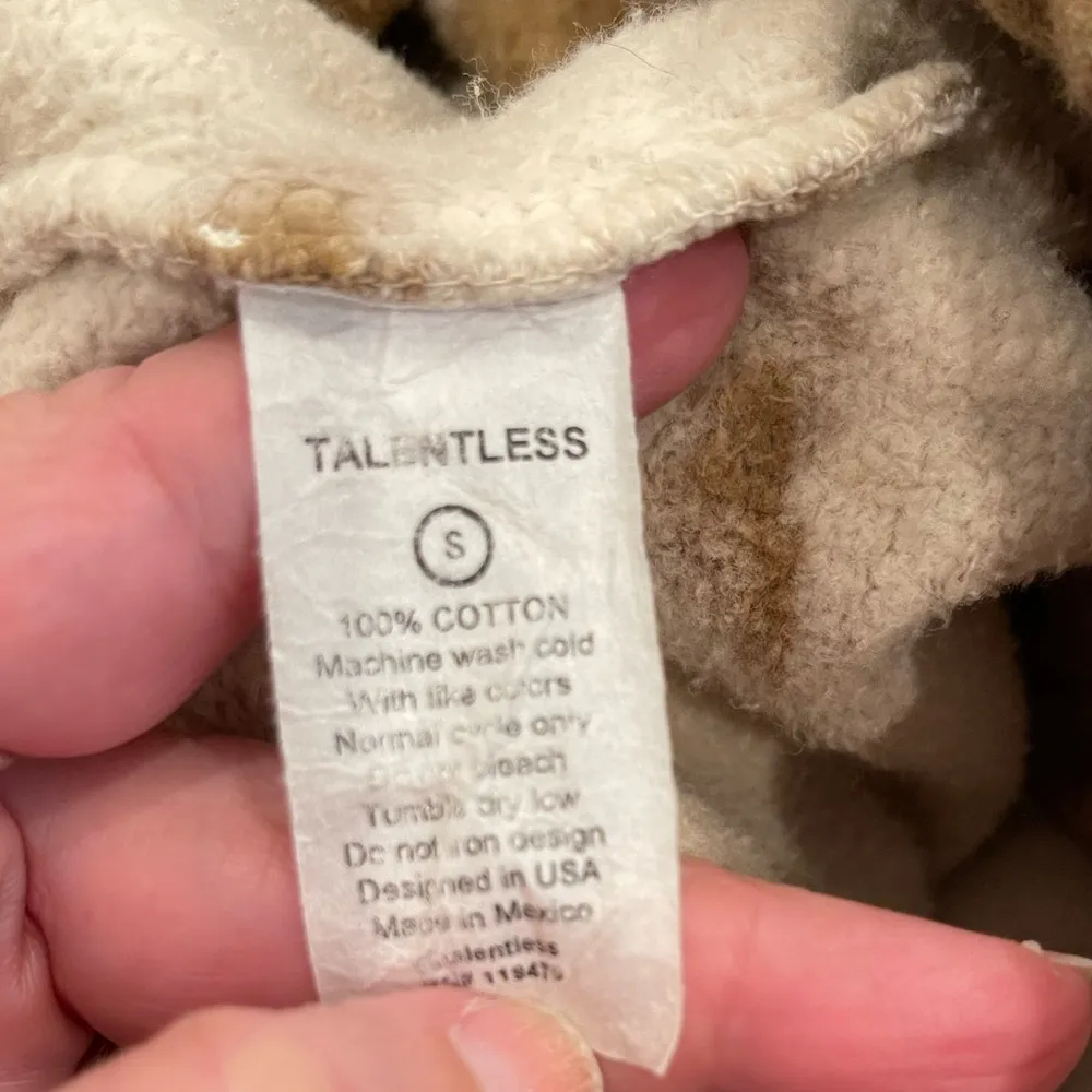 Talentless Tiger Wash Mocha Jogger Sweatpants Size Small - Image 6