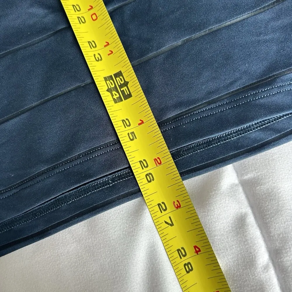 Athleta Womens Small S Tank Top Racerback Blue Striped Sleeveless Round Neck - Image 5