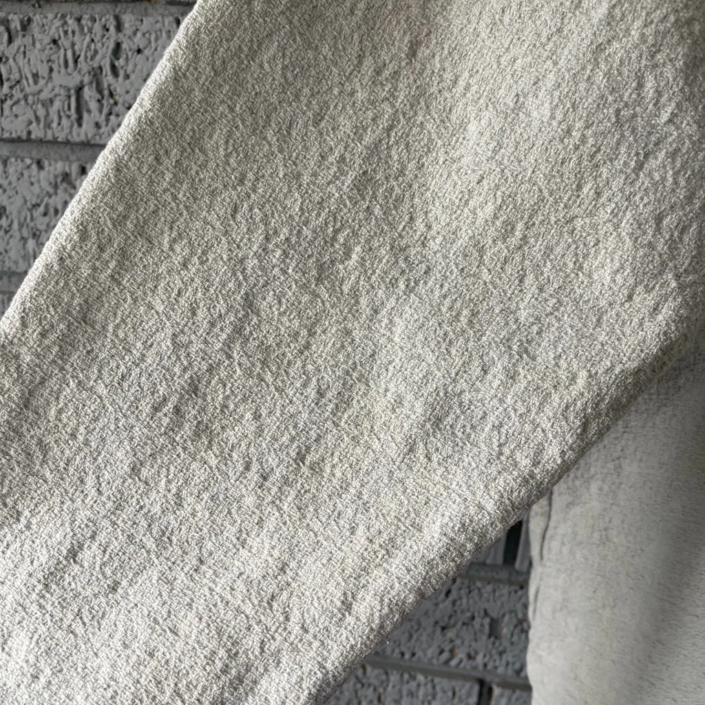 CP Shades Button Front Jacket Textured Cotton Size Medium Cream - Image 8