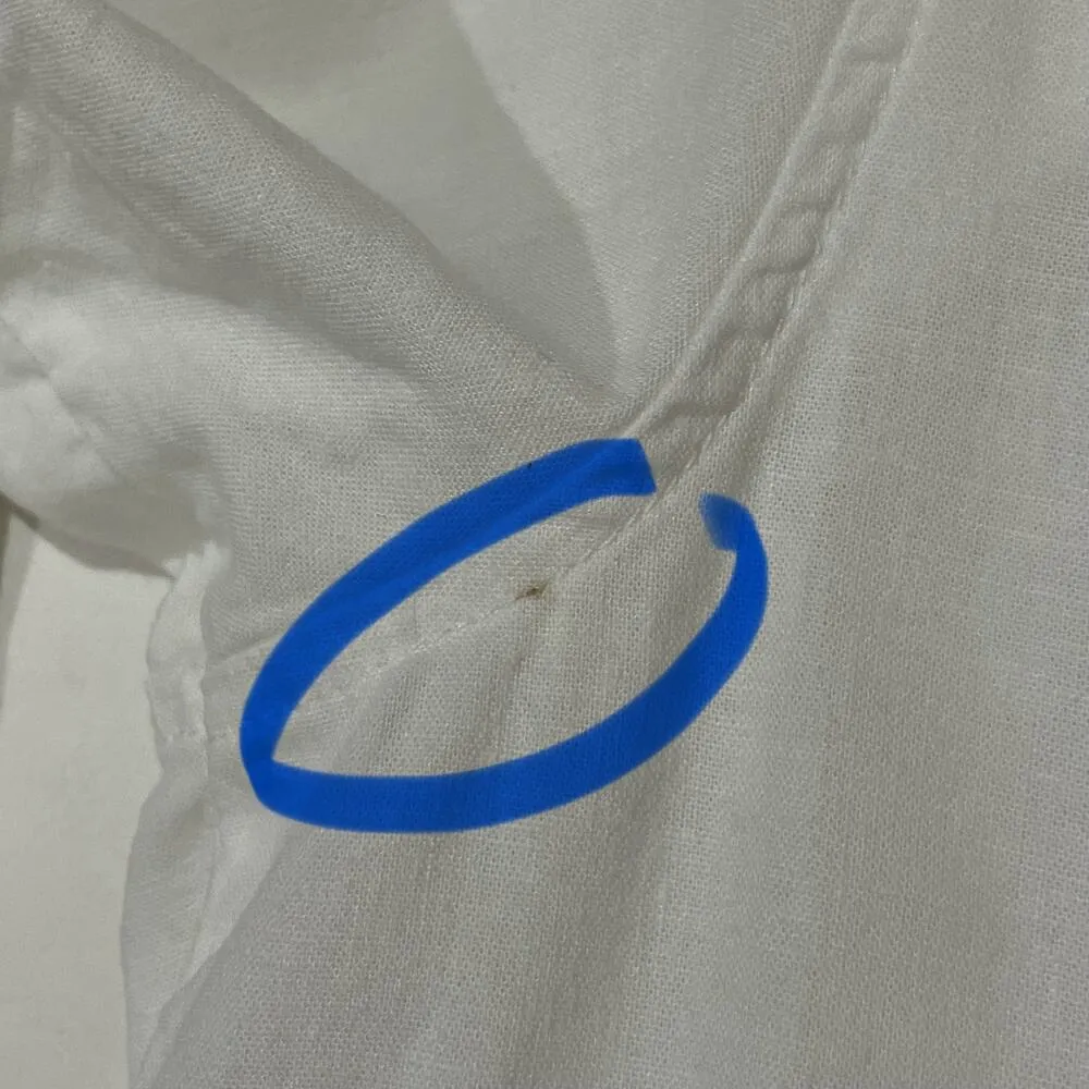 Wilfred Free X Aritzia Linen Blend Half Button-up Blouse - White - XS - Image 6