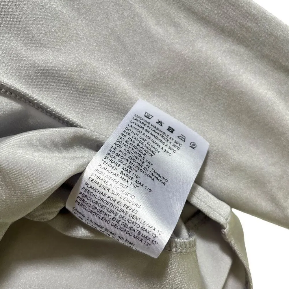 Coperni Twisted Cut Out Jersey Bodysuit in Pearl Grey‎ Gray Size M - Image 10