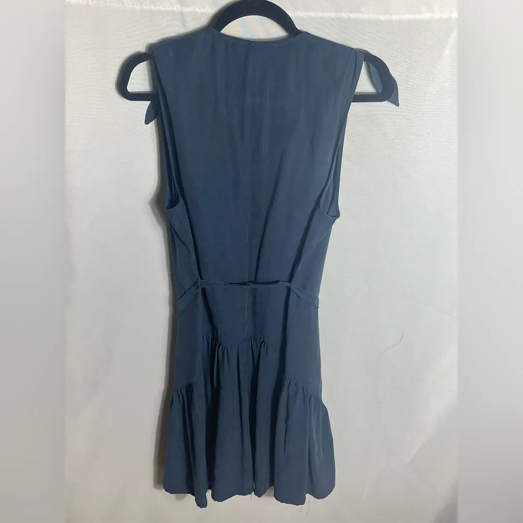 BCBG Generation Blue Sleeveless Open Front Duster Vest XS - Image 3