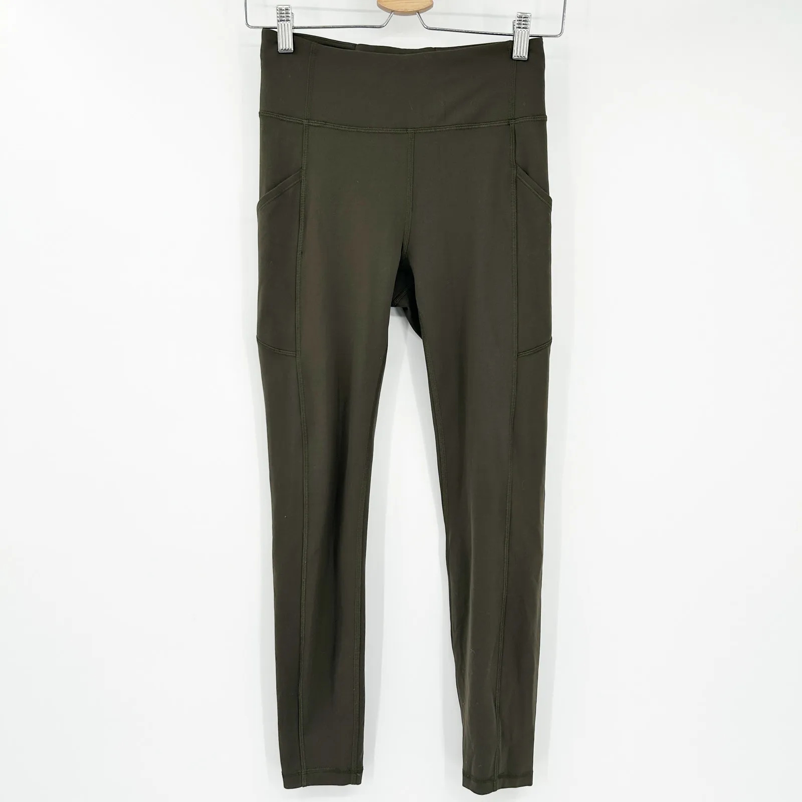 Lululemon Womens‎ Invigorate High Rise Tight 25" Active Leggings 6 Dark Olive - Image 2