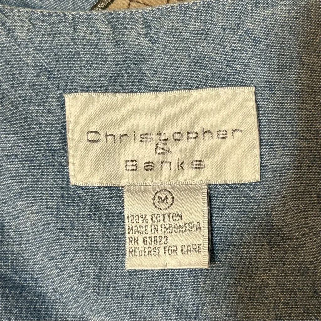 Vintage Animal Arc Embroidered Whale Elephant Giraffe Lion Denim Vest Novelty Blue Size M - Image 10