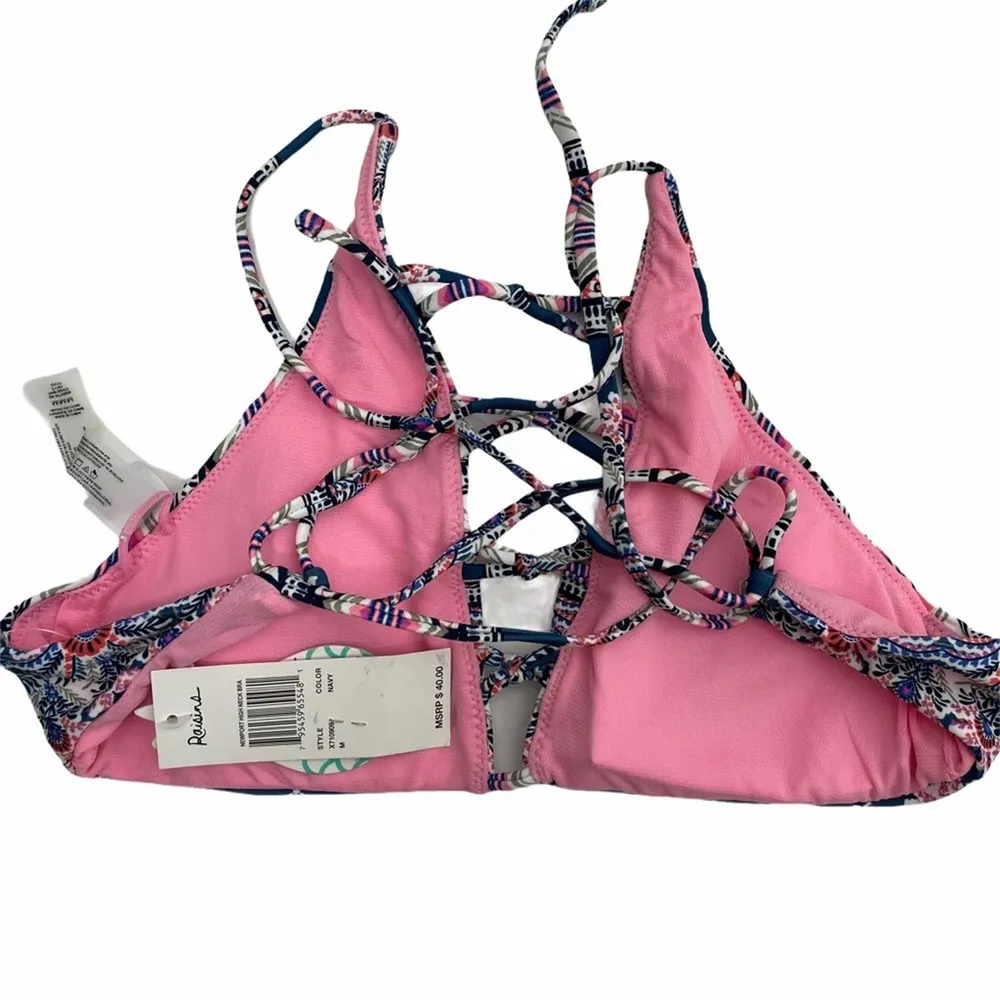 RAISINS Bikini Top Swim Newport High Neck Juniors Halter Beach Surf Medium NWT - Image 6