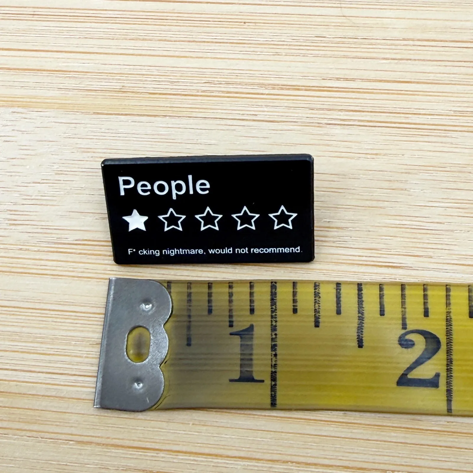 People One Star Review Pin Badge: Funny Anti - Image 4