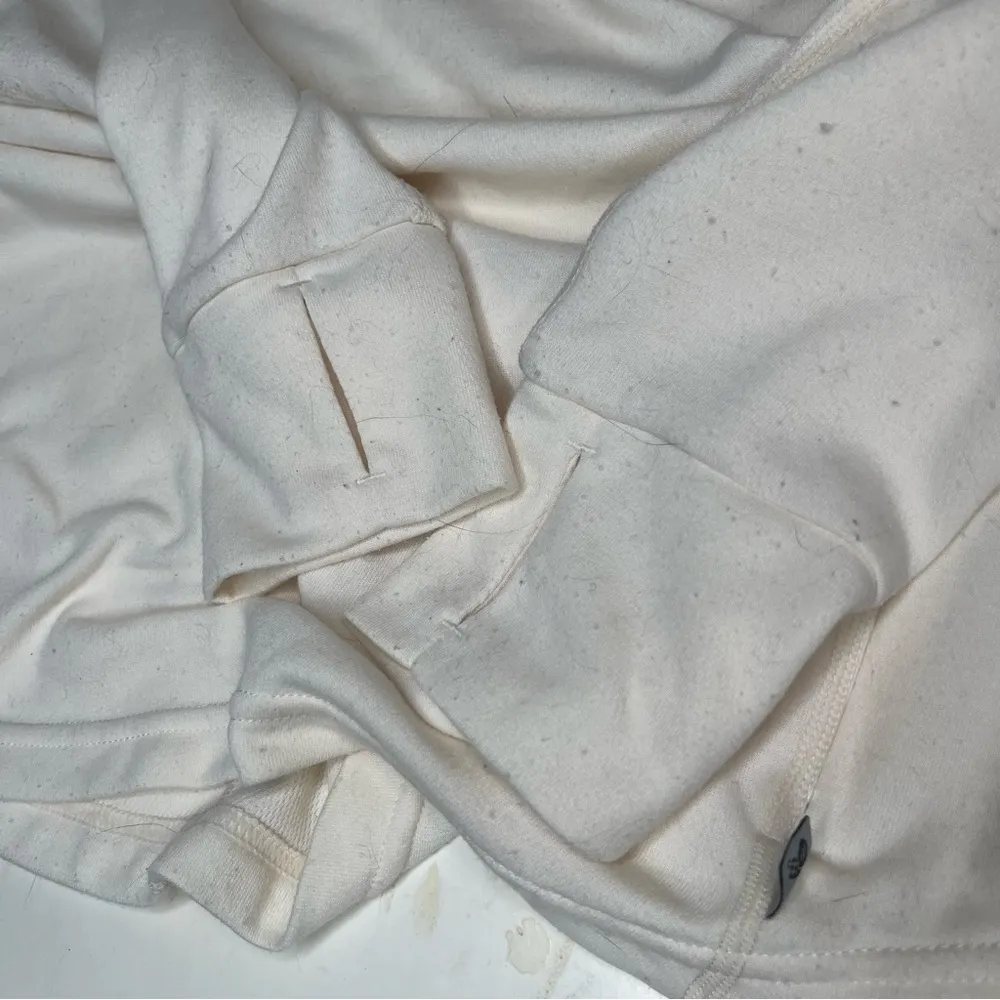 MOUNTAIN HARDWEAR Hoodie Cream Color Base Layer Thumb Holes Womens Size Medium - Image 8