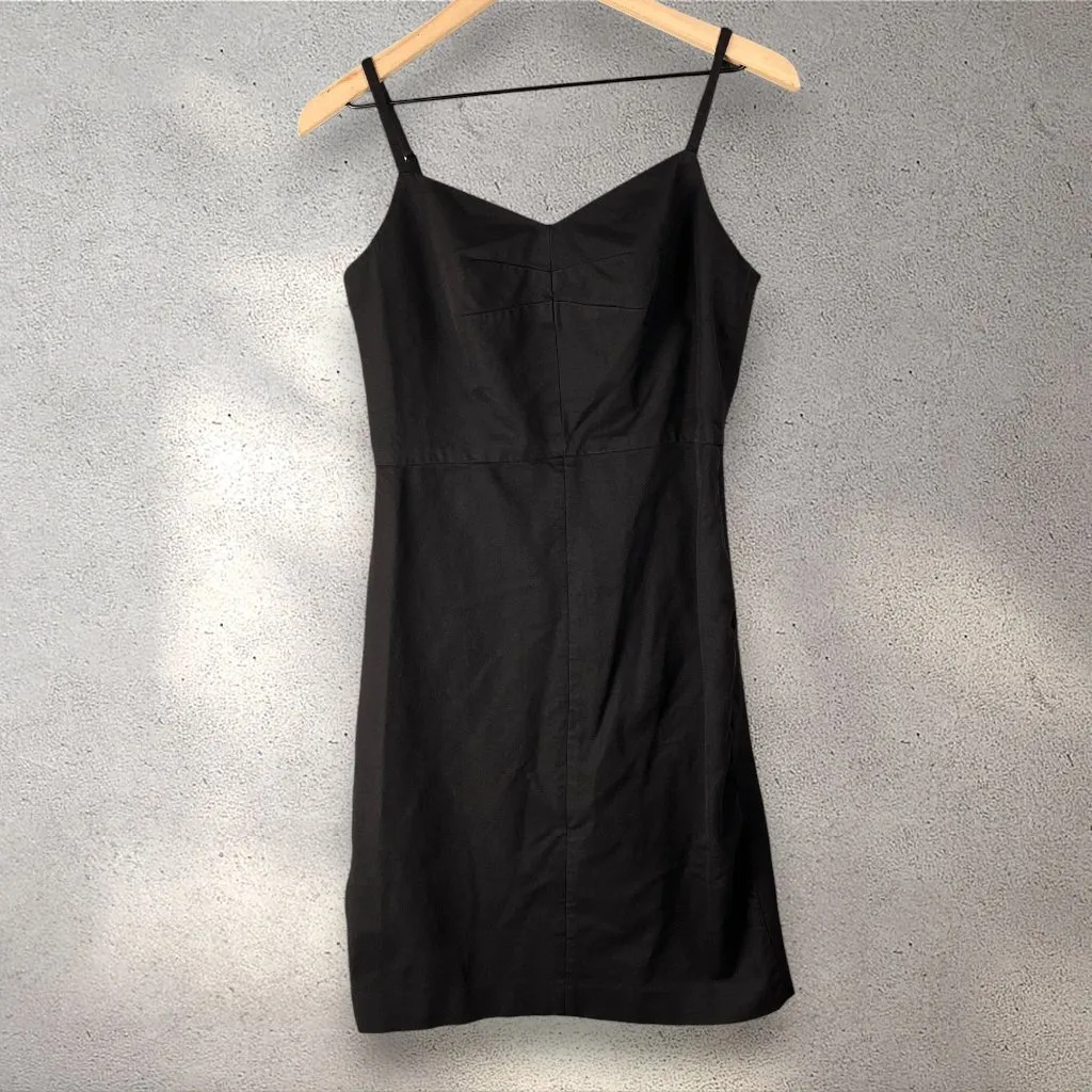 Banana Republic Women’s 8 Black Sheath Dress Strappy Bi-Stretch LBD Cocktail - Image 4