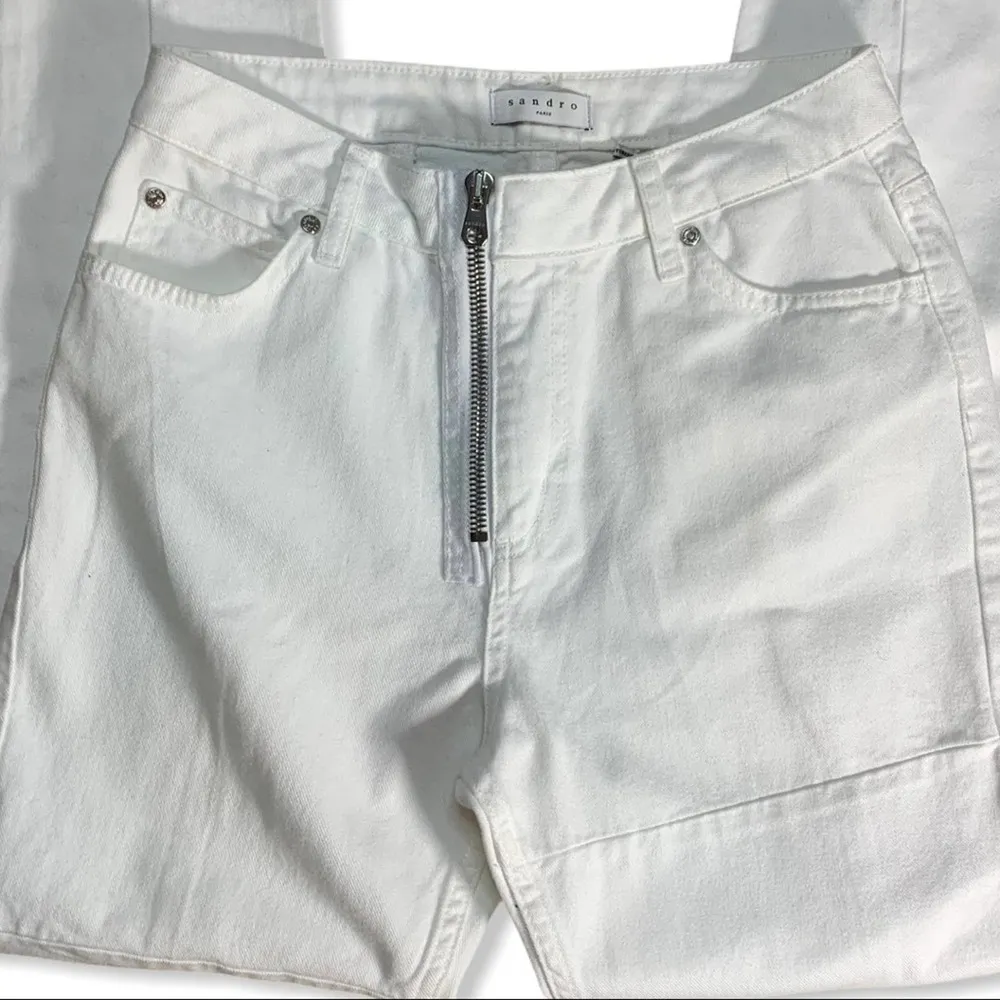 Sandro white zip front Juliette skinny jean 36 / 6 - Image 7