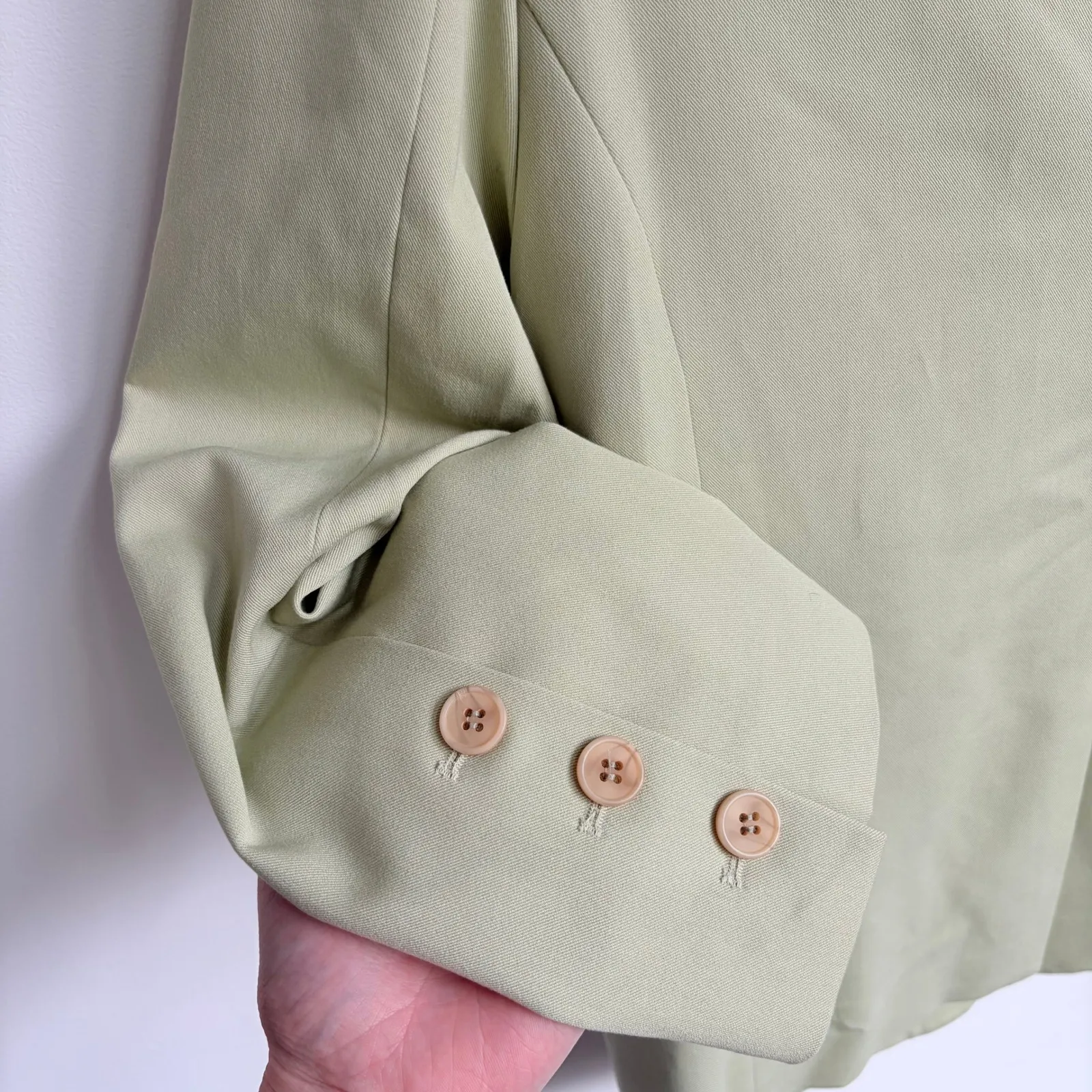 The Frankie Shop Bea Oversized Medium Blazer Melon Green Women's - Image 6