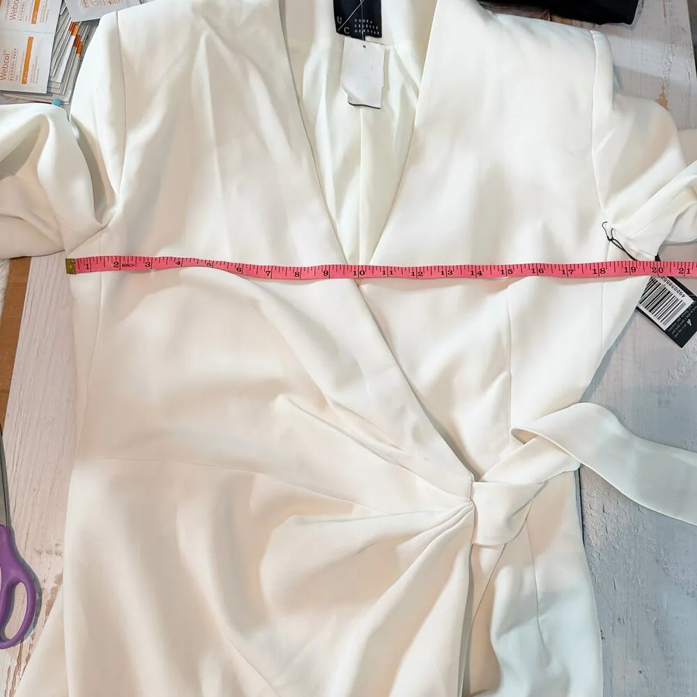 Undra Celeste NY Wrap Blazer Cream Size XL Business Casual Office - Image 9