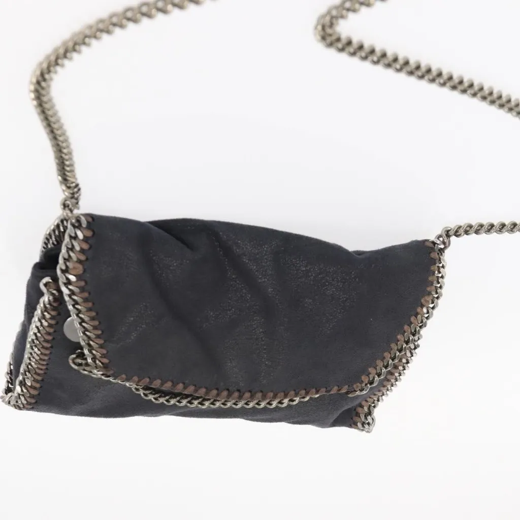 Chain Falabella Bag polyester Navy Silver 364519 Authentic - Image 9