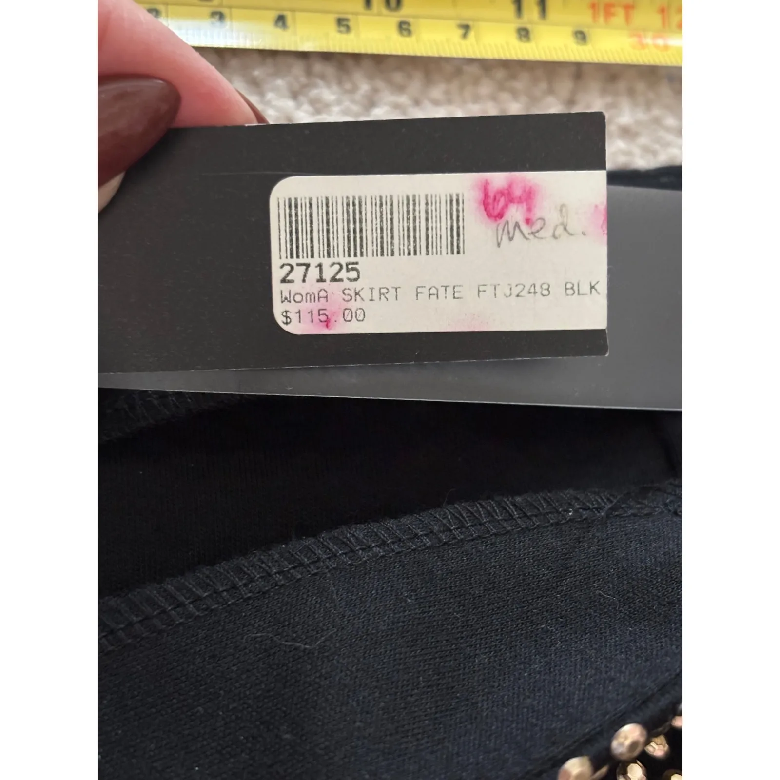 Fate Black Studded Embellished Mini Skirt Size M - Image 5