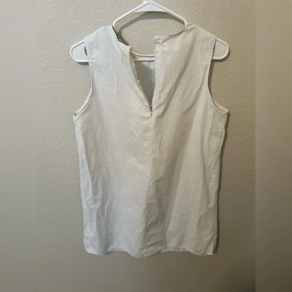 REFKA BASIC Sleeveless White Tunic Top Minimalist Layering Women’s Size 6 - Image 5