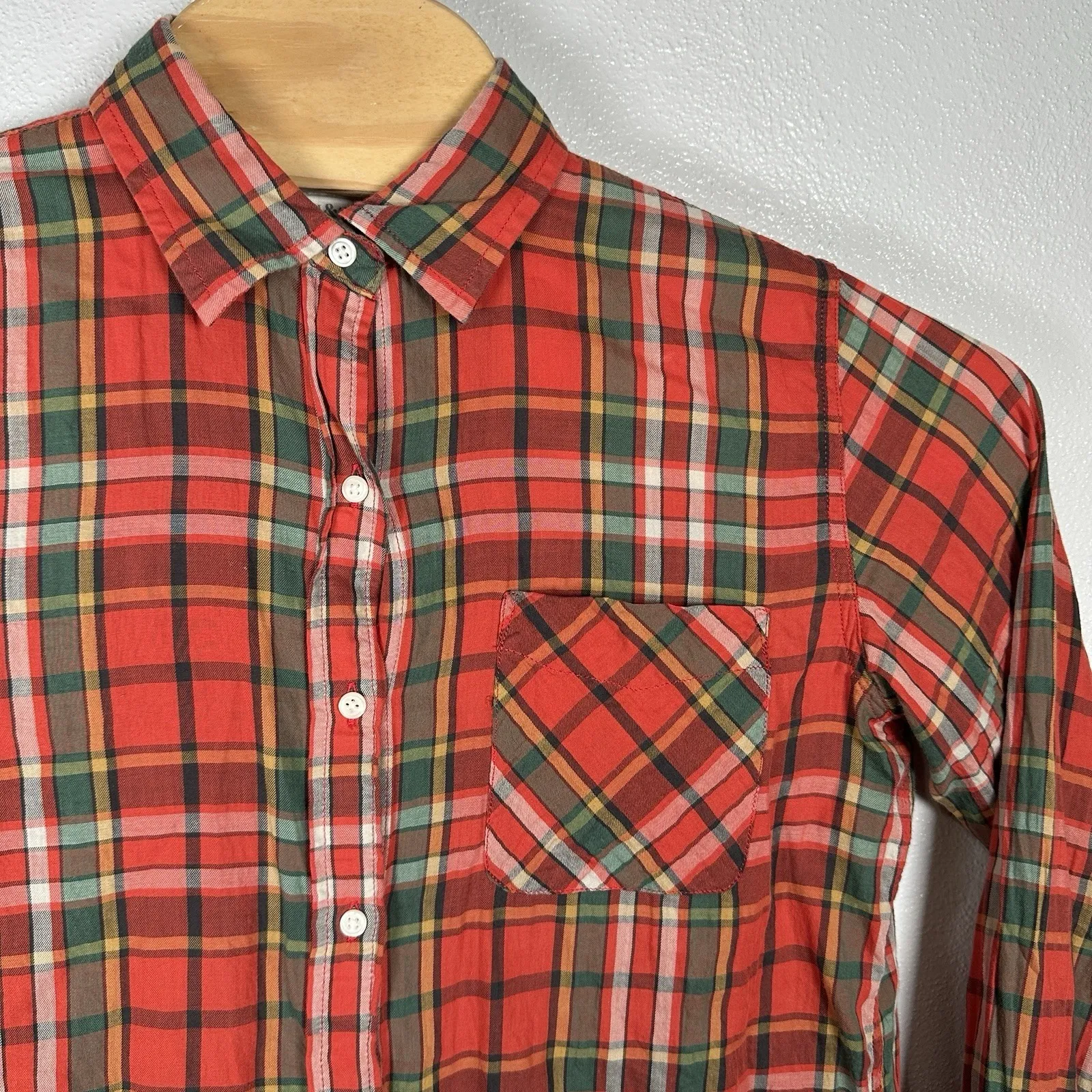 Denim & Supply Ralph Lauren Womens Medium Boyfriend Plaid Button Tunic Shirt - Image 2